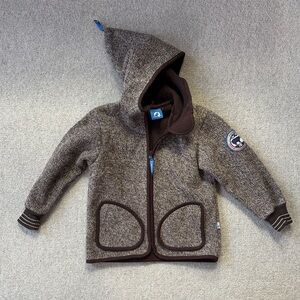 Finkid Cozy Brown Kids Jacket with Hood